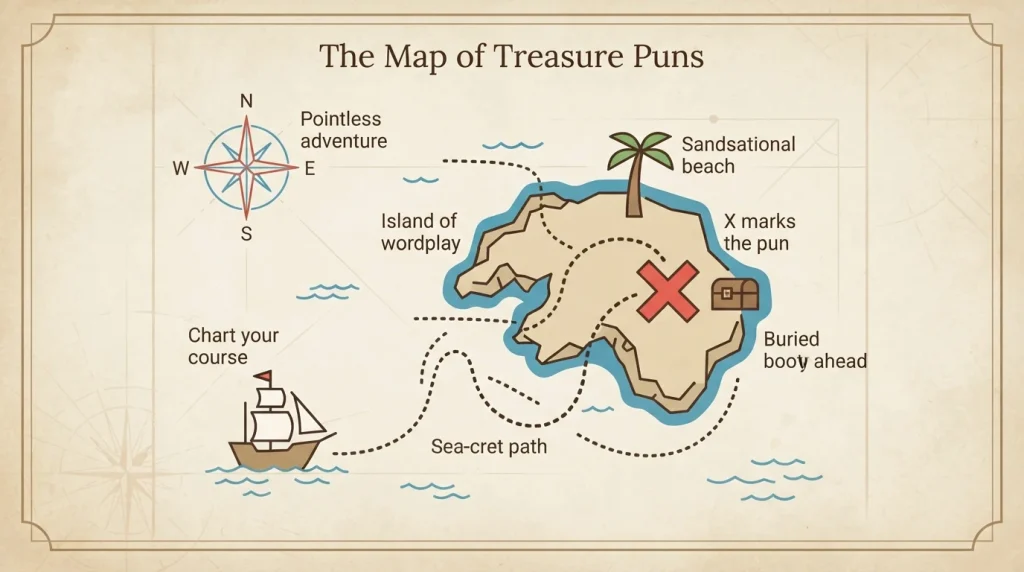 Pirate Treasure & Ship Puns