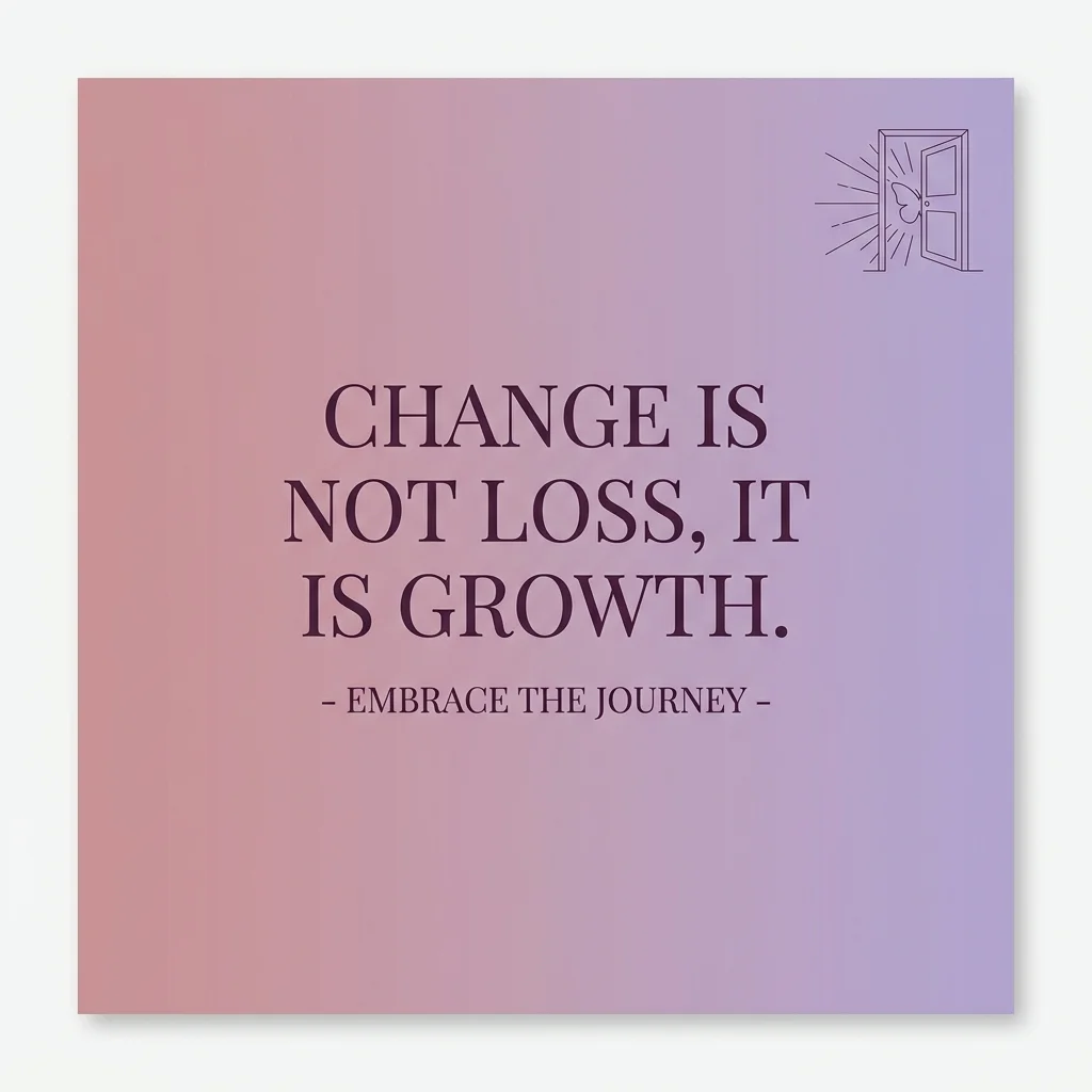 Quote card: 555 symbolizes change, freedom, and transformation